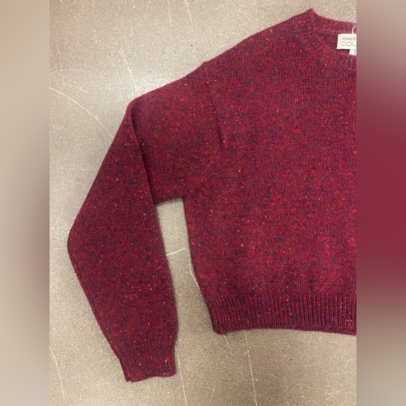 Vintage Women’s Jones New York 100% Wool Speckled Red Sweater sz LARGE colorful - Picture 3 of 9